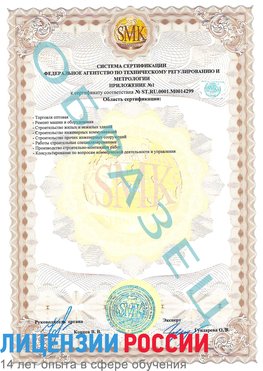 Образец сертификата соответствия (приложение) Чернышевск Сертификат ISO 14001